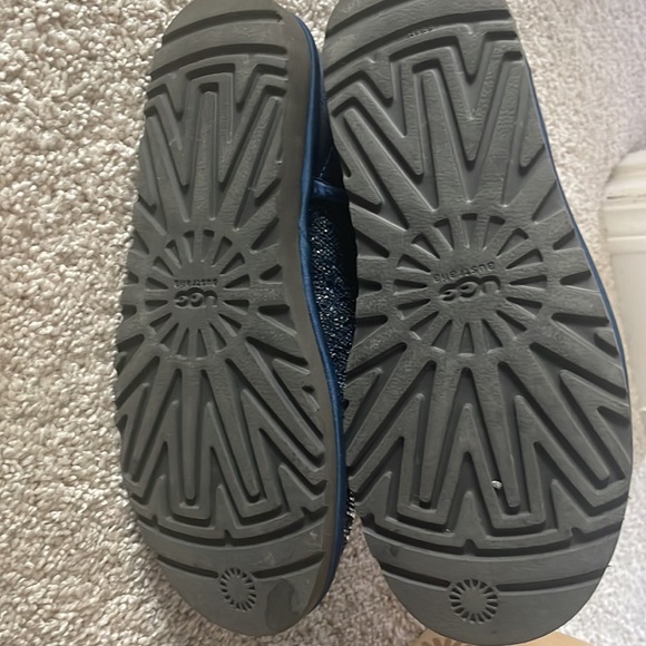 UGG Classic Short Navy Blue Sparkles Sequin Sheepskin Boots( - Picture 3 of 6